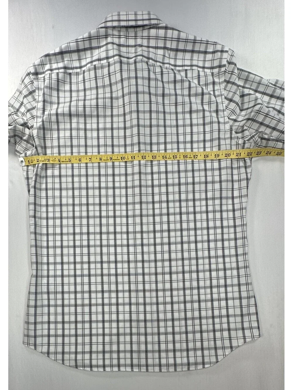 Banana Republic Non-Iron Grant Fit Slim Check Black Men L